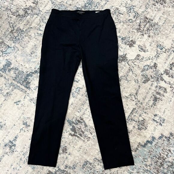 St. John Collection 'Alexa' Stretch Milano Knit Ankle Pants Black Size 8